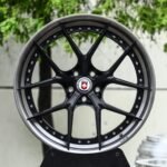 HRE-Style 2-Piece Satin Black 5 Y-Spoke Riveted Gunmetal Lip Forged Wheels – Toyota Supra / Nissan GT-R Fitment (5-Lug)