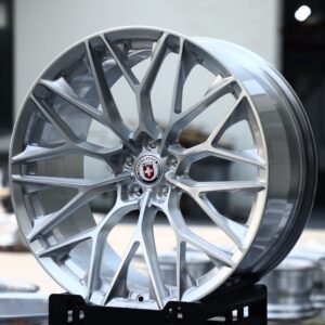 HRE-Style Brushed Silver Y-Spoke Mesh Forged Wheels – Audi A5 / Volkswagen Golf Fitment (5-Lug)