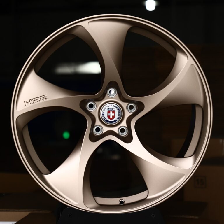 Toyota GR Supra wheels – Matte Bronze 5-Spoke Twist (HRE-Style), front view