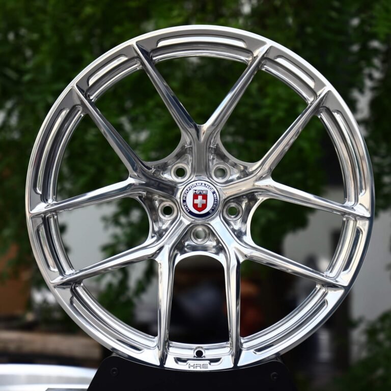 Audi S4 wheels – Polished 5 Y-Spoke (HRE-Style), front view