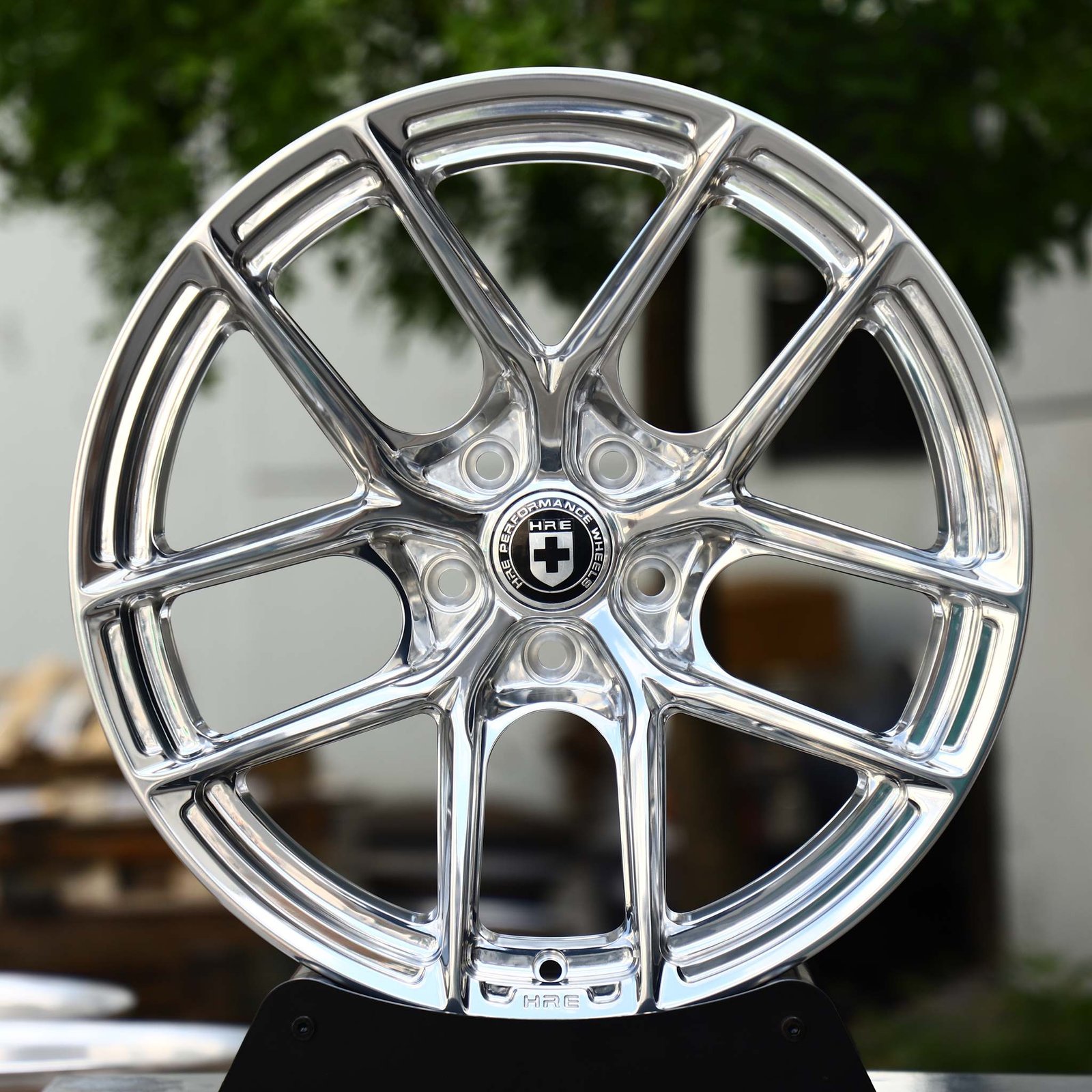 Lexus RX wheels – Polished 5 Y-Spoke (HRE-Style), front view