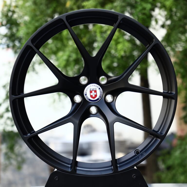 BMW X5 wheels – Satin Black 5 Y-Spoke (HRE-Style), front view