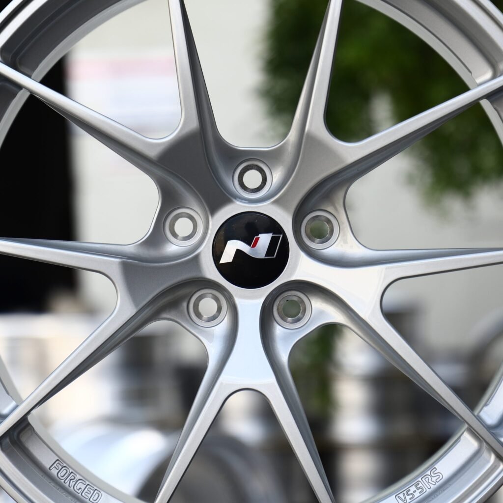 5x114.3 wheels – Hyundai N Style Bright Silver 10-Spoke, side view