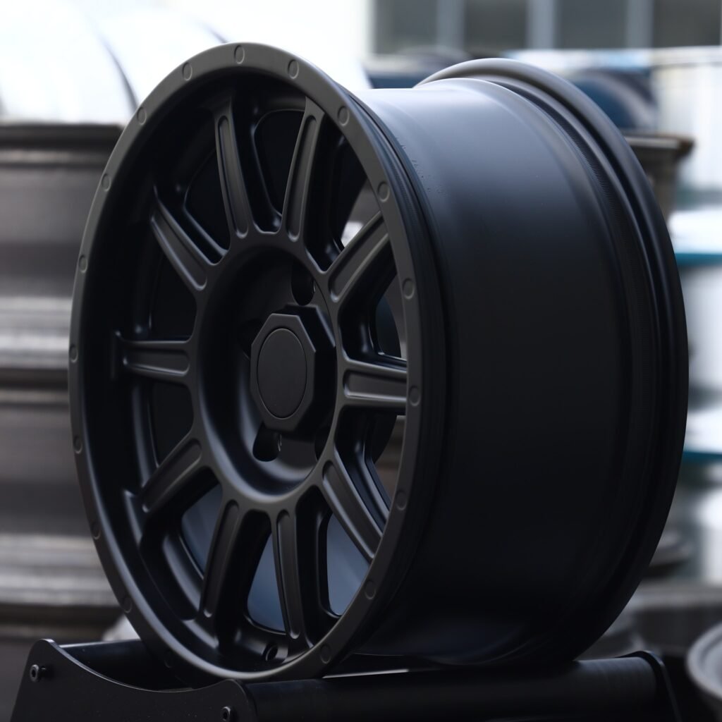 5x127 wheels – Matte Black 10-Spoke, side view
