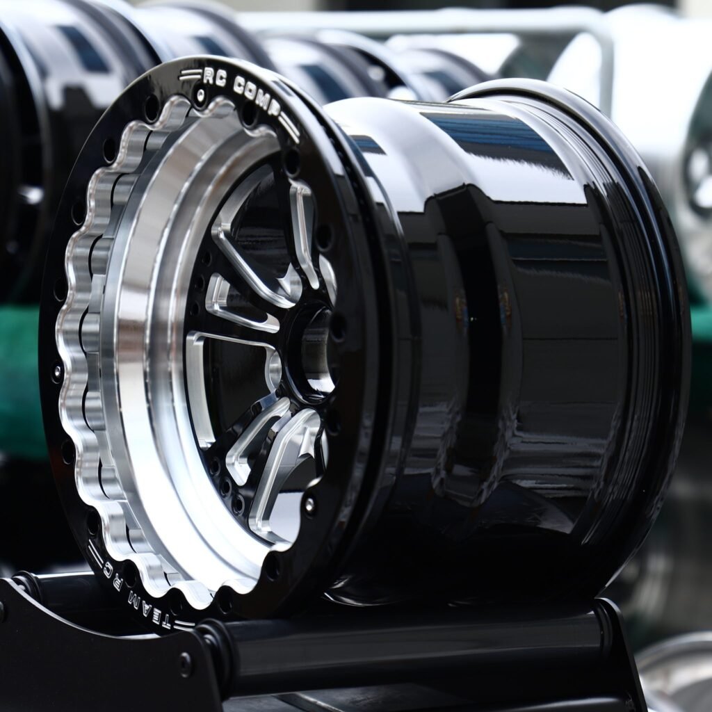 5x127 wheels – Black Machined 5-Spoke, side view
