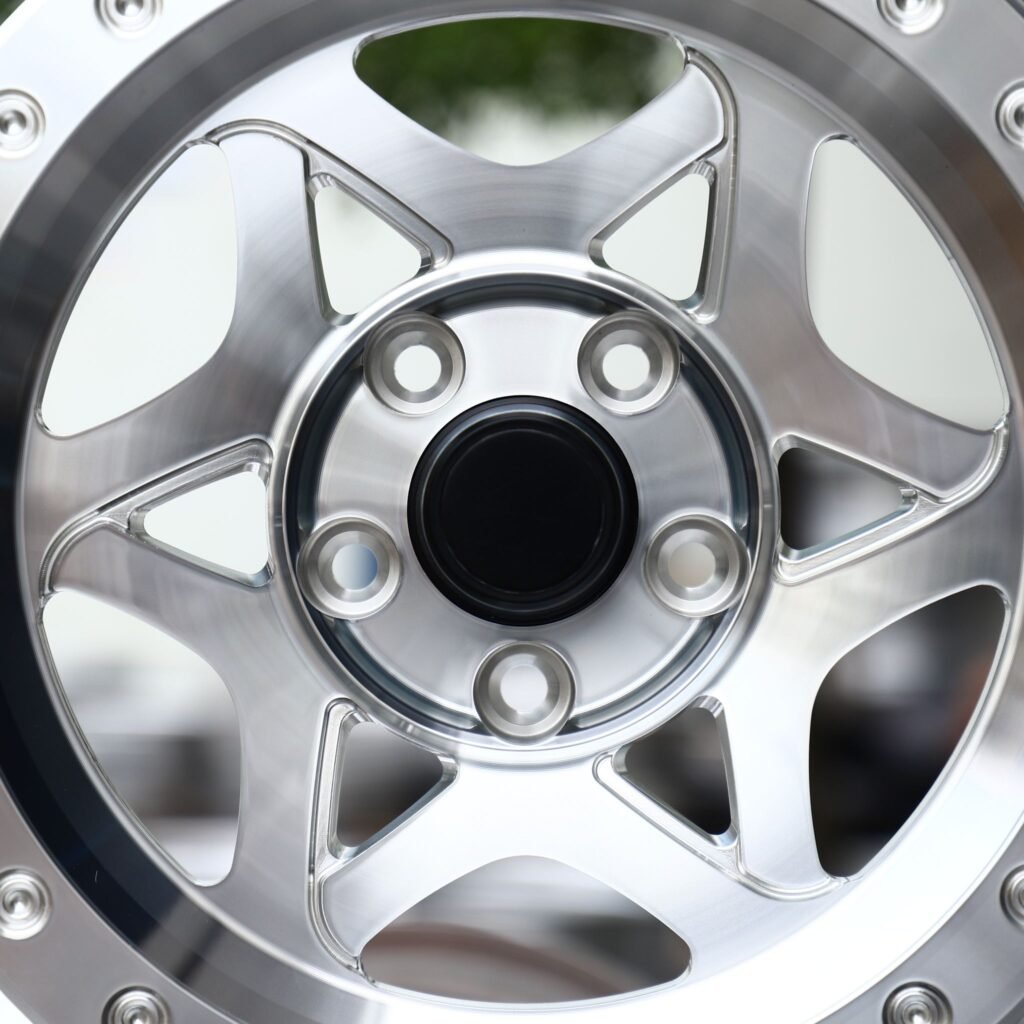5x127 wheels – Machined Silver 6-Spoke, side view
