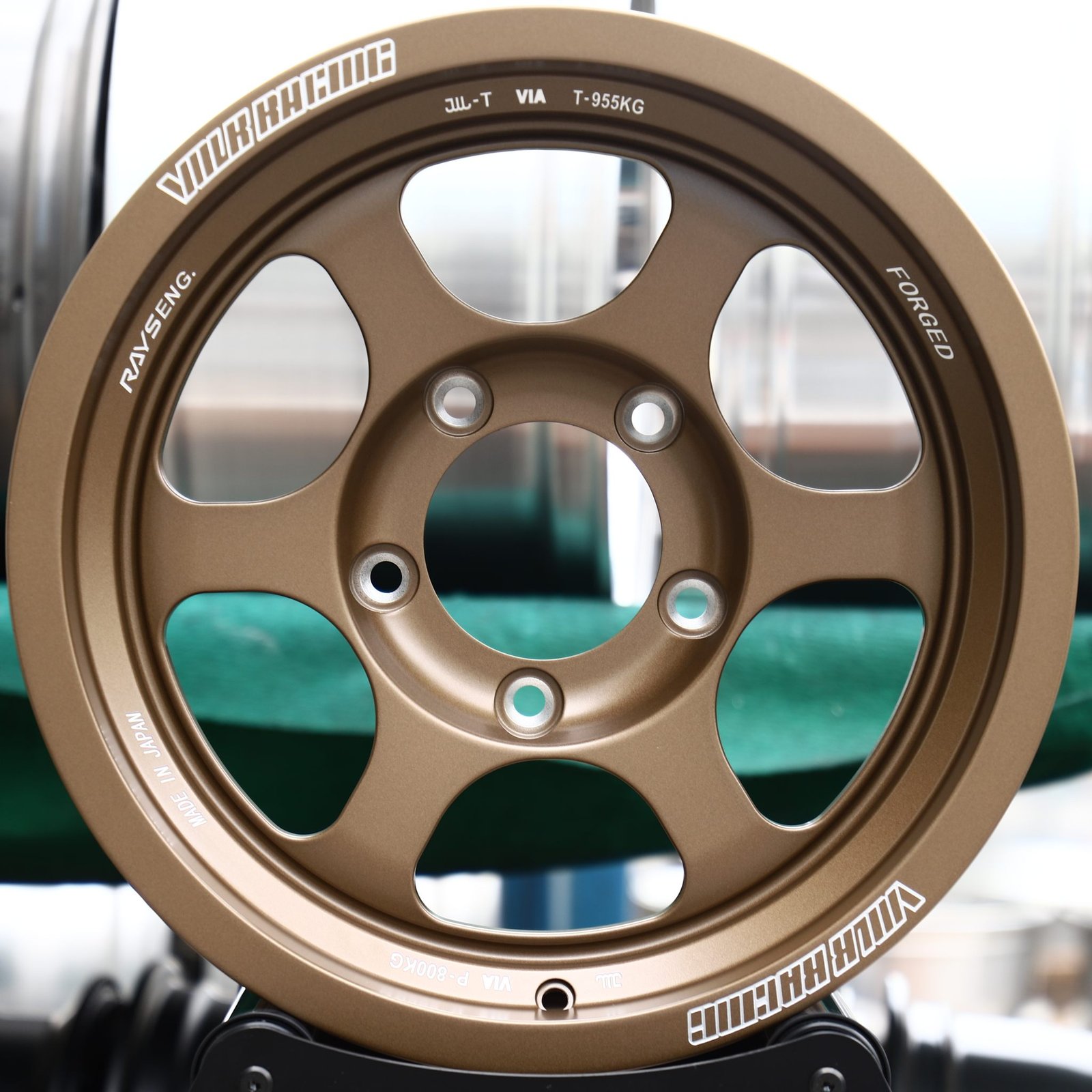Jeep Wrangler wheels – Bronze 5-Spoke, front view