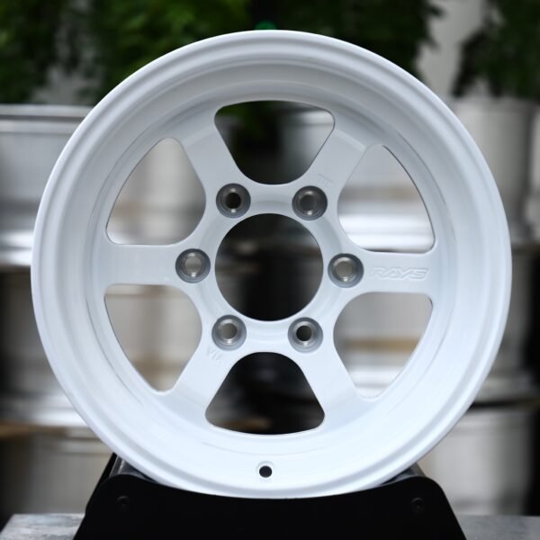 Jeep Wrangler wheels – White 5-Spoke, front view