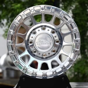 JTX Forged-Style Polished 16-Spoke Bolted Ring Beadlock Off-Road Forged Wheels – Ford F-250 Super Duty / Ram 2500 Fitment (8-Lug)