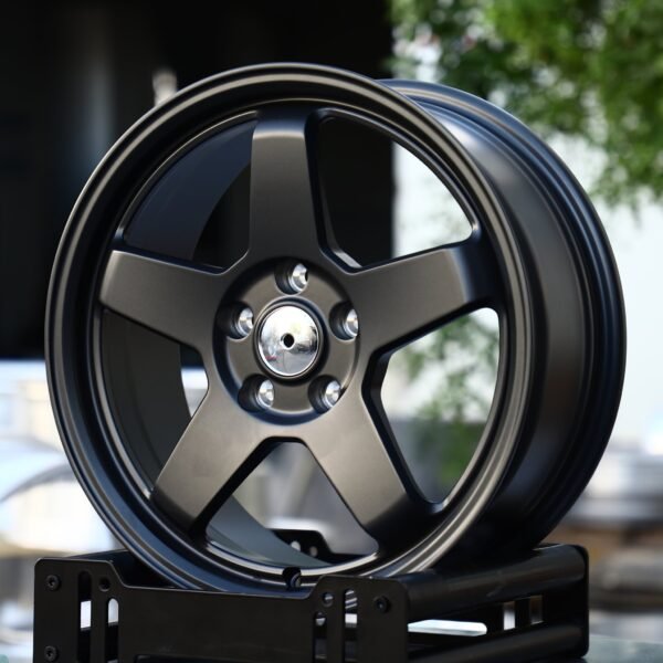 Kia Stinger wheels – Satin Gunmetal 5-Spoke, front view