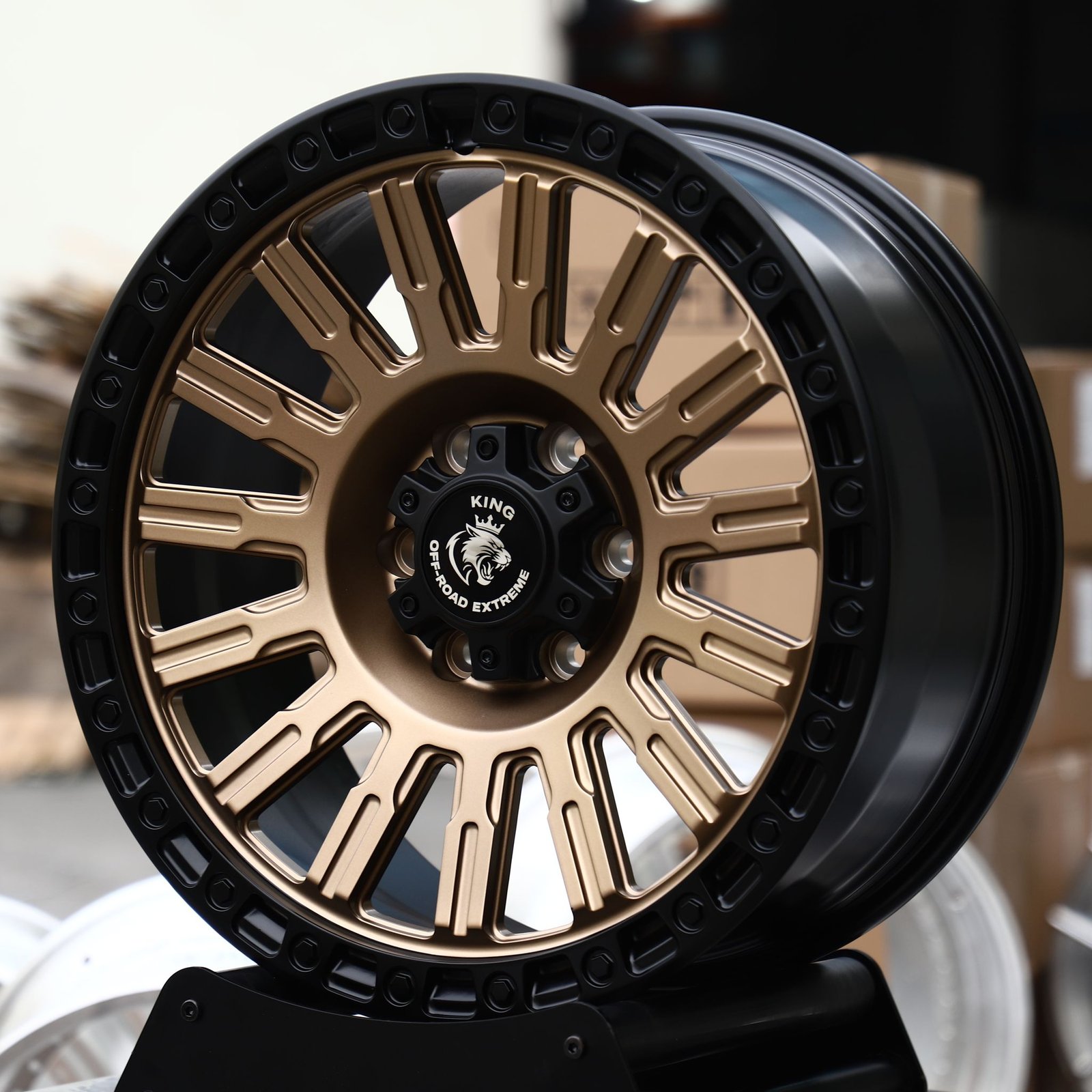 Toyota Land Cruiser wheels – King -Style Bronze / Black Multi-Spoke (King Off-Road-Style), front view