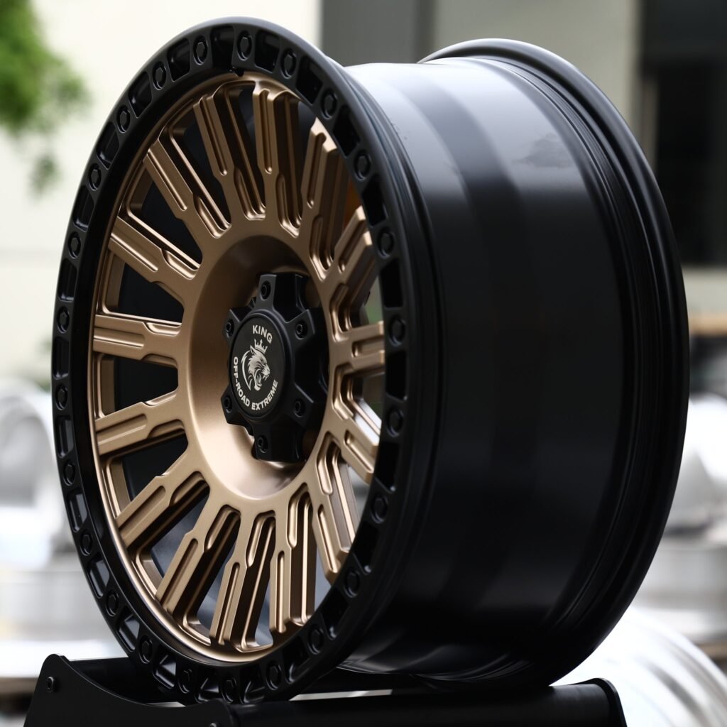 Lexus GX wheels – King -Style Bronze / Black Multi-Spoke (King Off-Road-Style), angled view