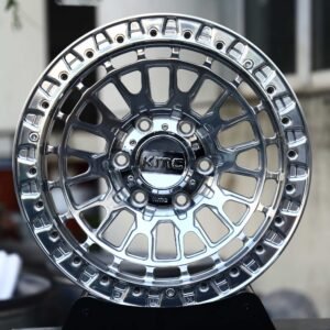 KMC-Style Polished Mesh Double-Ring Beadlock Off-Road Forged Wheels – Toyota 4Runner / FJ Cruiser Fitment (6-Lug)