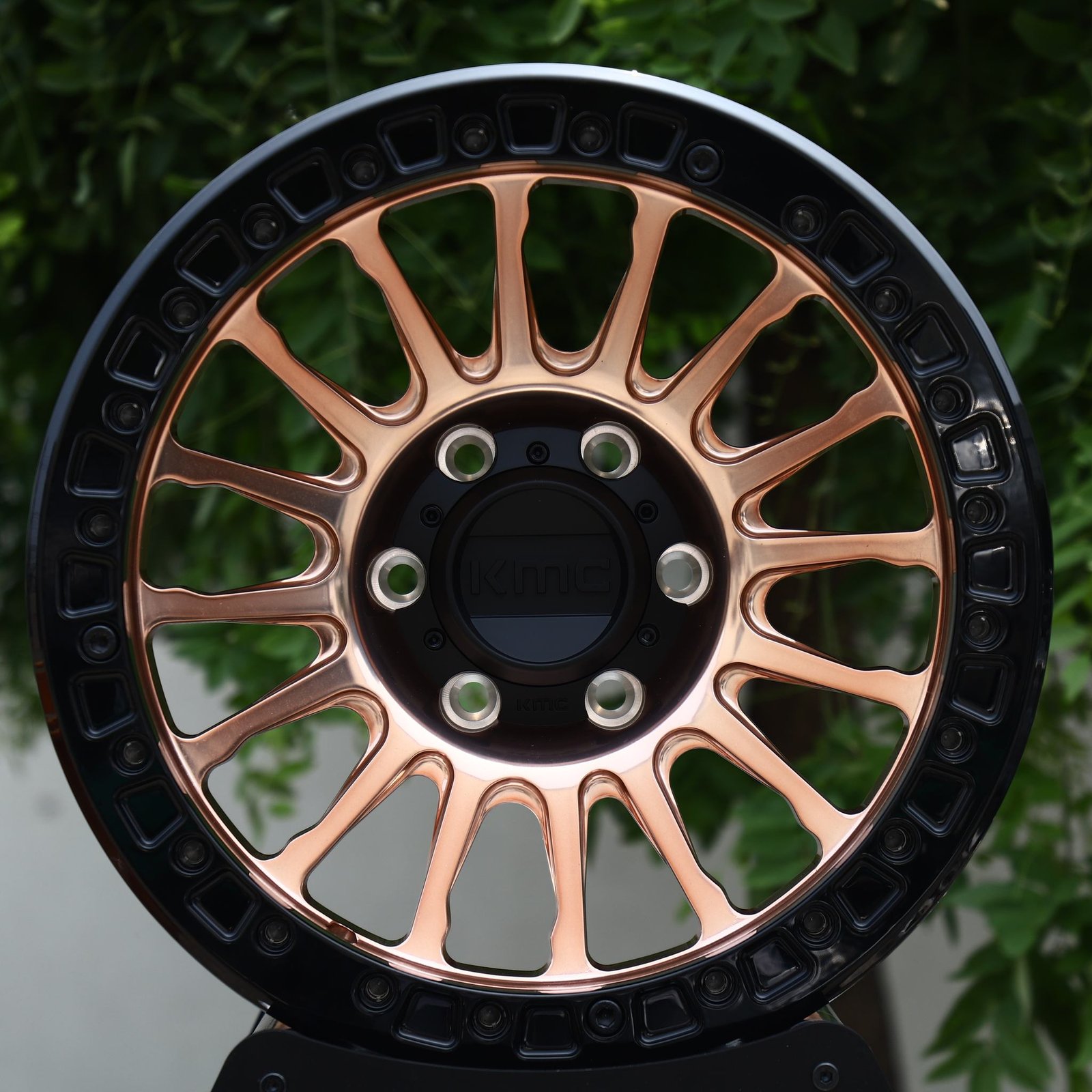 Ford F-150 wheels – Transparent Copper Multi-Spoke Beadlock (KMC-Style), front view