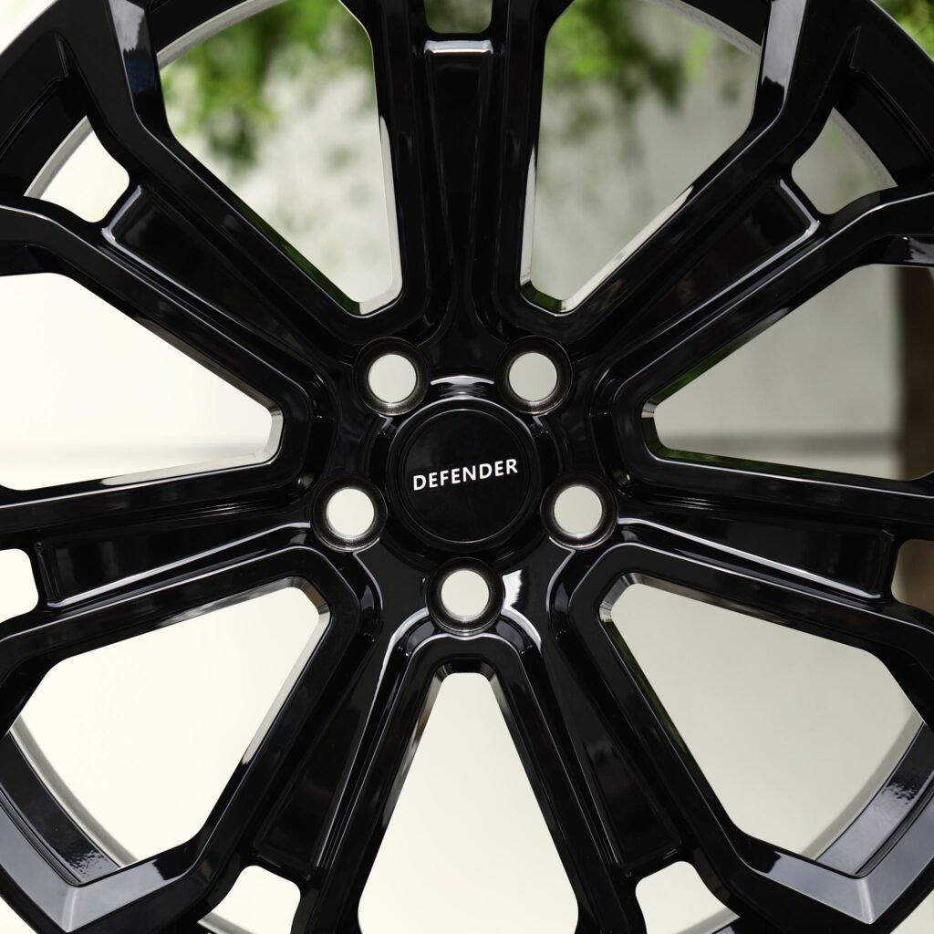 5x165.1 wheels – Gloss Black 10 Split-Spoke (Land Rover OEM-Style), side view