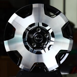 Lexus IS / ES Forged Wheels – Black Machined 5-Spoke (5-Lug)