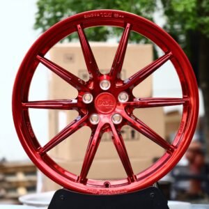 Lexus LS / Audi A8 Forged Wheels – Candy Red 10-Spoke (5-Lug)