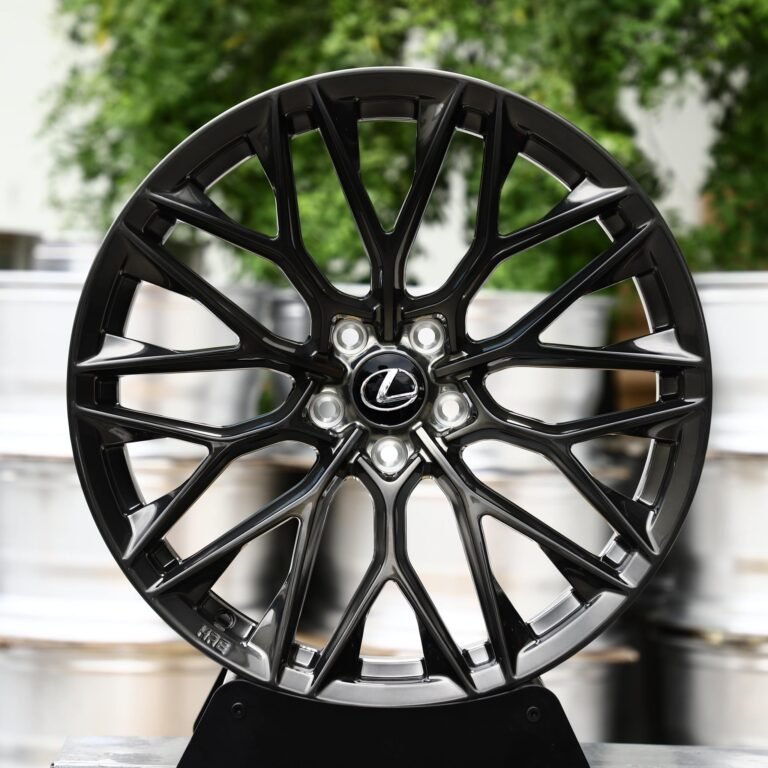 Lexus IS wheels – Black Chrome Y-Spoke Mesh (Lexus OEM-Style), front view