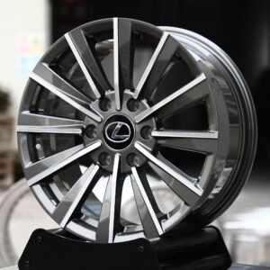 Lexus OEM-Style Gunmetal Machined Multi-Spoke Off-Road Forged Wheels – Lexus LX / GX Fitment (6-Lug)