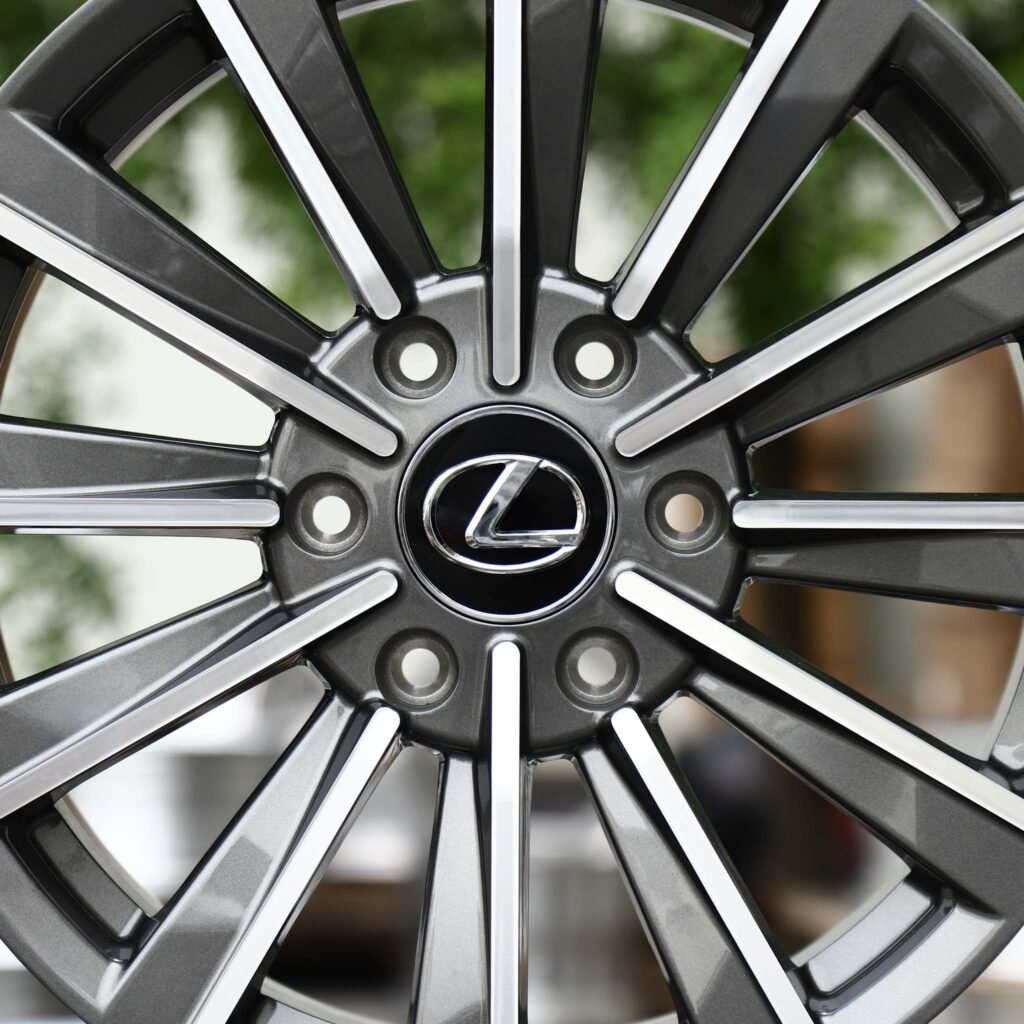 6x139.7 wheels – Gunmetal Machined Multi-Spoke (Lexus OEM-Style), side view