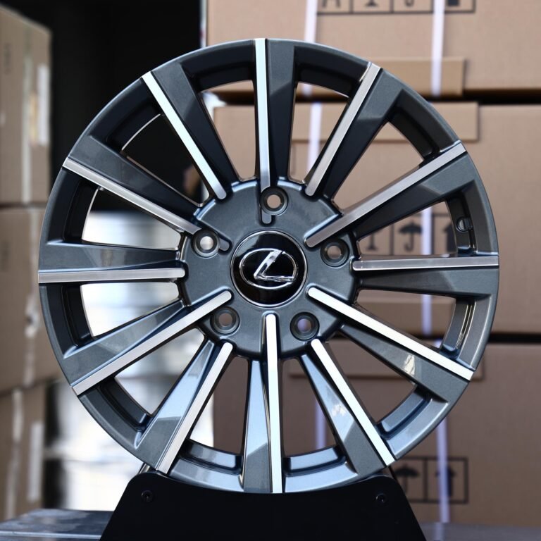Lexus IS wheels – Gunmetal Machined Twin 10-Spoke Directional (Lexus OEM-Style), front view