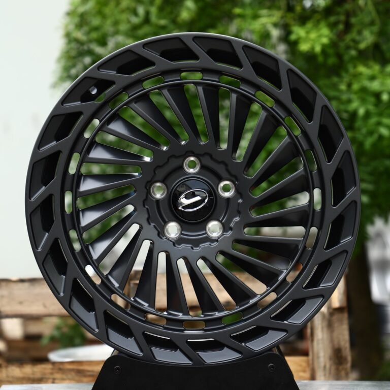 Lexus UX wheels – Satin Black Multi-Spoke Toothed Ring (Lexus OEM-Style), front view
