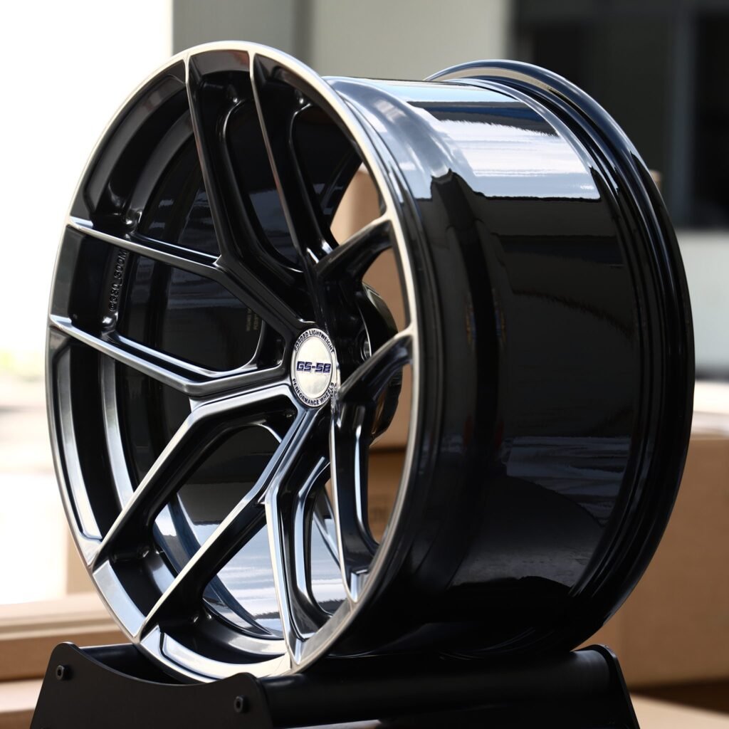 5x114.3 wheels – Black Chrome 5 Y-Spoke, side view