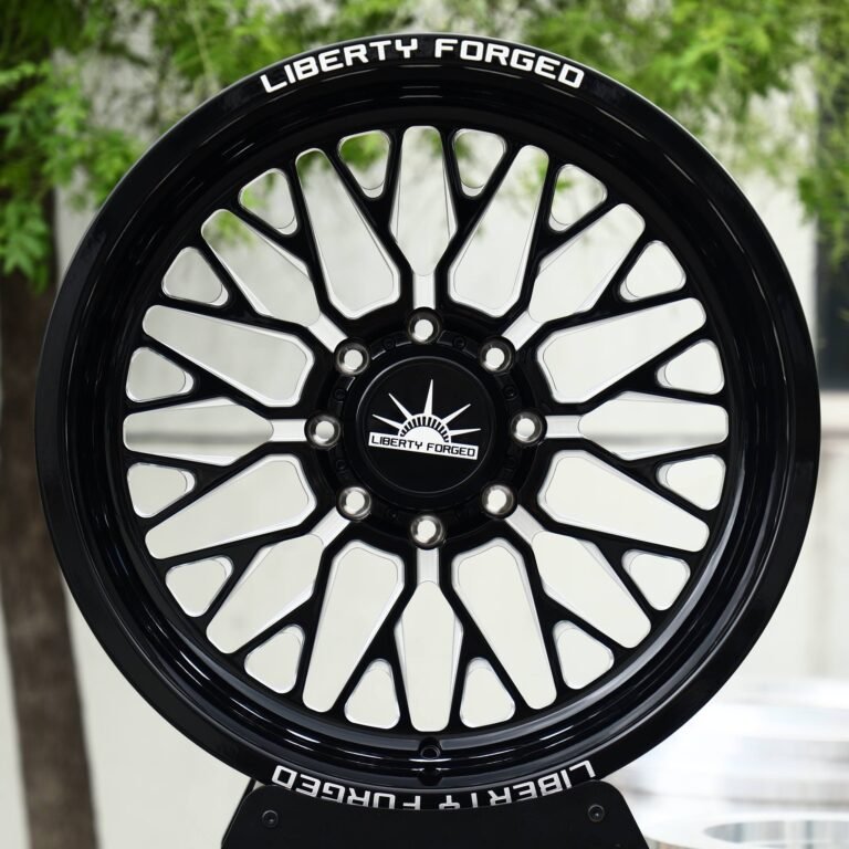 Ford Bronco wheels – Gloss Black Mesh (Liberty Forged-Style), front view