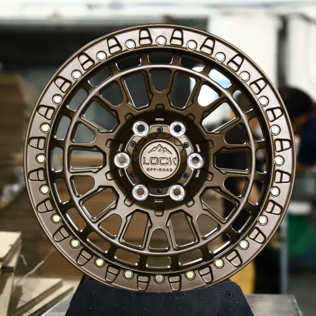 Chevrolet Silverado HD wheels – Bronze Mesh Bolted Ring Beadlock (LOCK-Style), front view