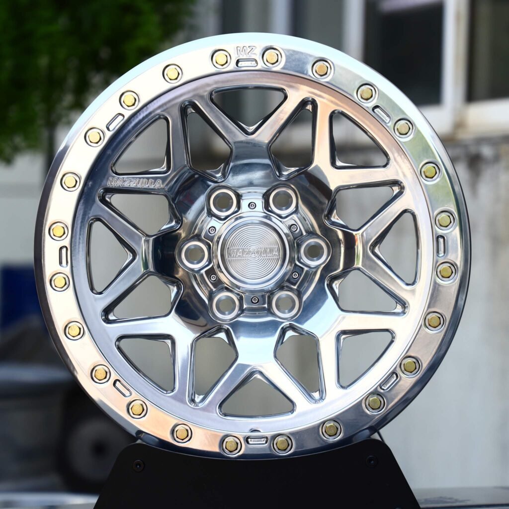 Ford F-150 wheels – Mirror Polished 10-Spoke Beadlock (Mazzulla-Style), front view
