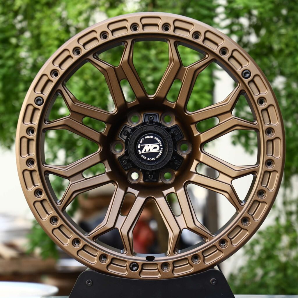 Chevrolet Silverado wheels – Bronze 10-Spoke Bolt Ring (MD-Style), front view