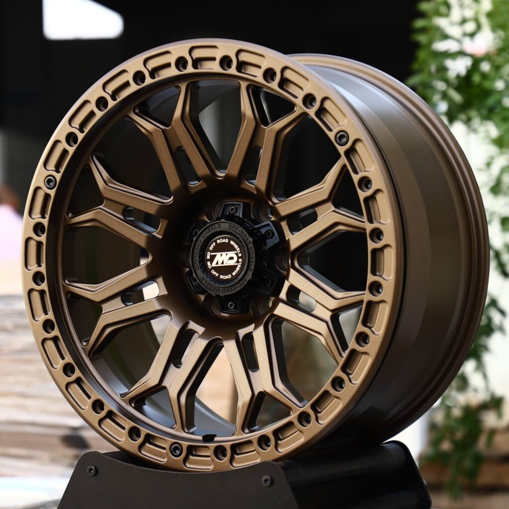 Ford F-150 wheels – Bronze 10-Spoke Bolt Ring (MD-Style), angled view