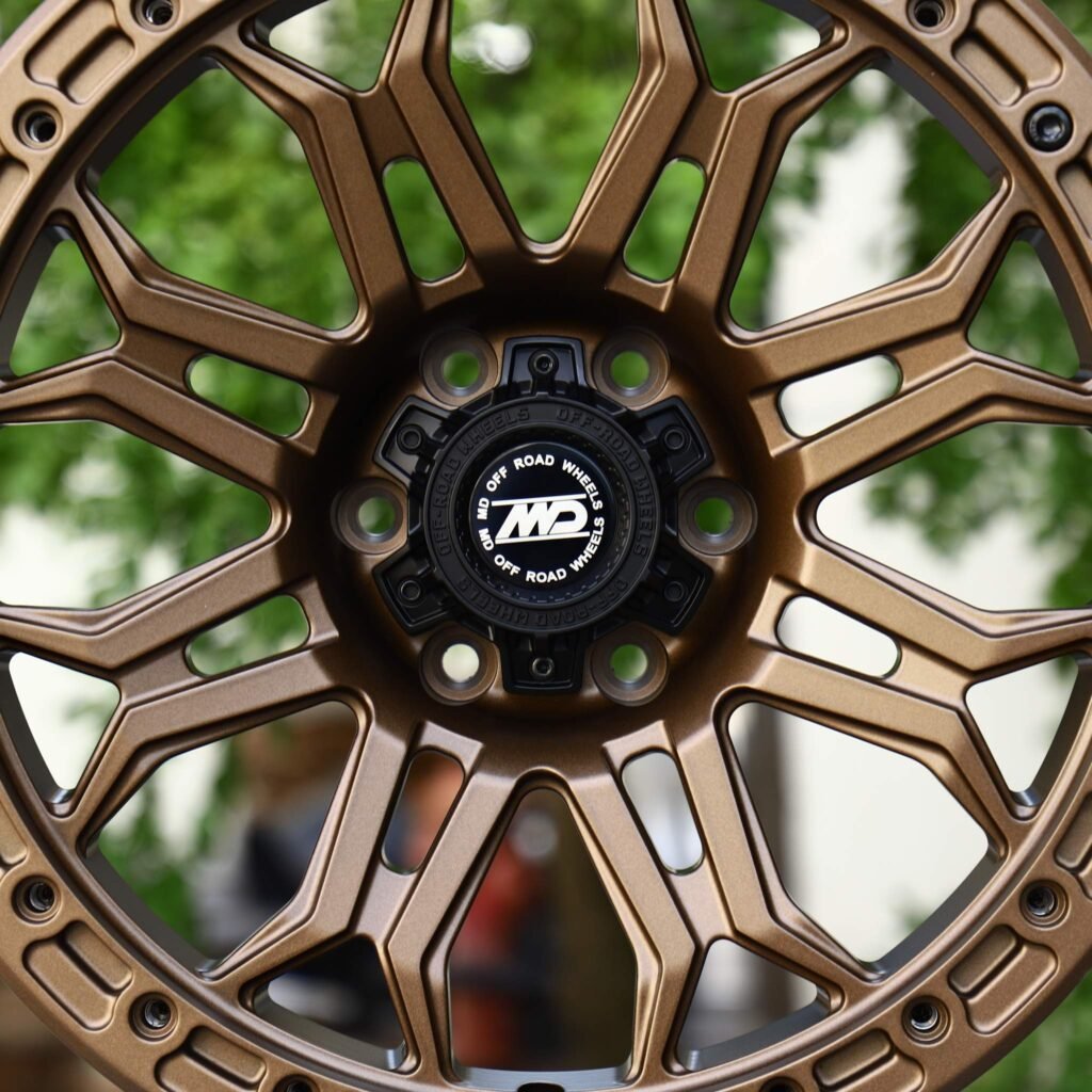 Toyota Tacoma wheels – Bronze 10-Spoke Bolt Ring (MD-Style), lip and barrel detail