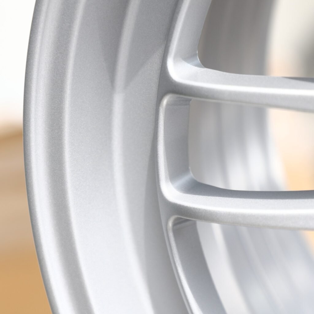 Audi A4 B9 wheels – Bright Silver Twin 6-Spoke, lip and barrel detail