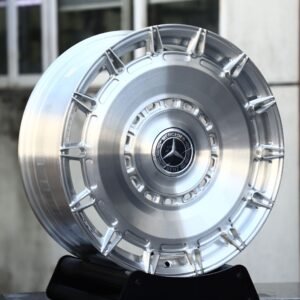 Mercedes-Benz OEM-Style Brushed Silver Slotted Disc Forged Wheels – Mercedes-Benz S-Class / GLS Fitment (5-Lug)