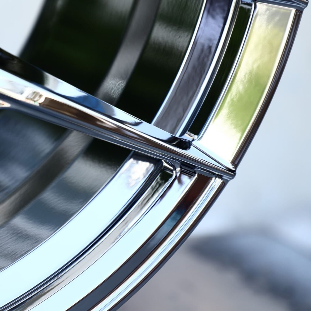 Mercedes-Benz E-Class W213 wheels – Chrome 5 Y-Spoke Concave (Mercedes-Benz OEM-Style), lip and barrel detail