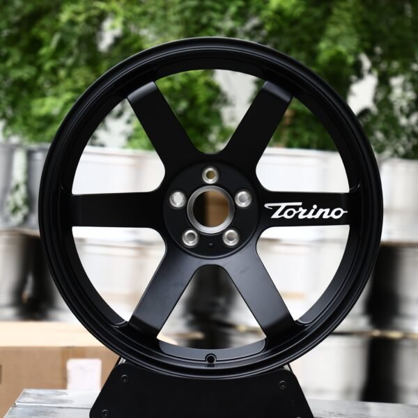 Mercedes E-Class wheels – Satin Black 6-Spoke, front view
