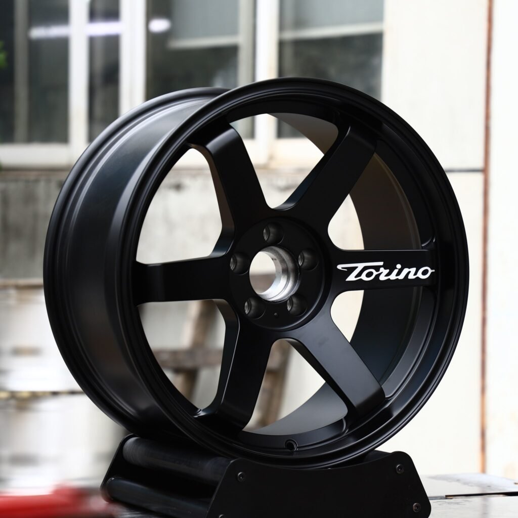 BMW 5 Series wheels – Satin Black 6-Spoke, angled view