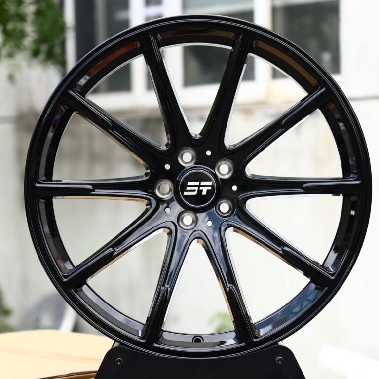 Mercedes GLC wheels – Gloss Black 10-Spoke, front view