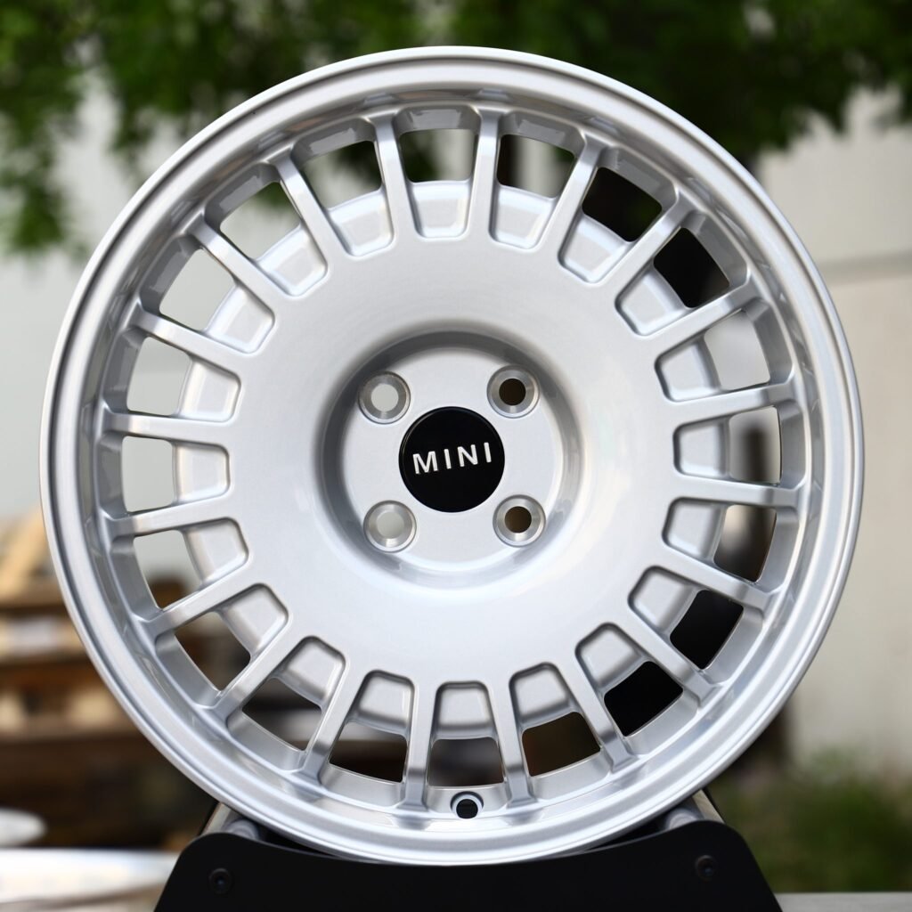 Mini Cooper wheels – Silver Multi-Spoke (Mini OEM-Style), front view