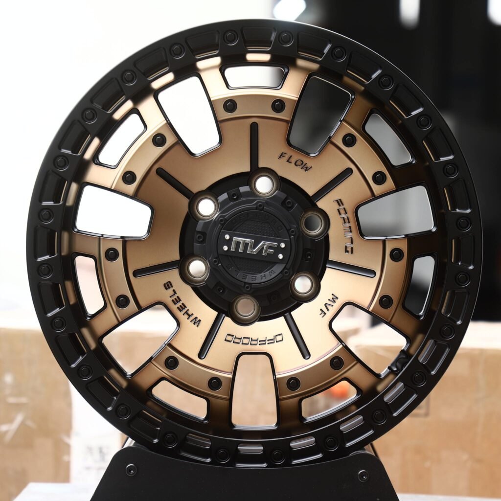 Toyota Tacoma wheels – Bronze / Black Windowed Disc (MVF-Style), front view