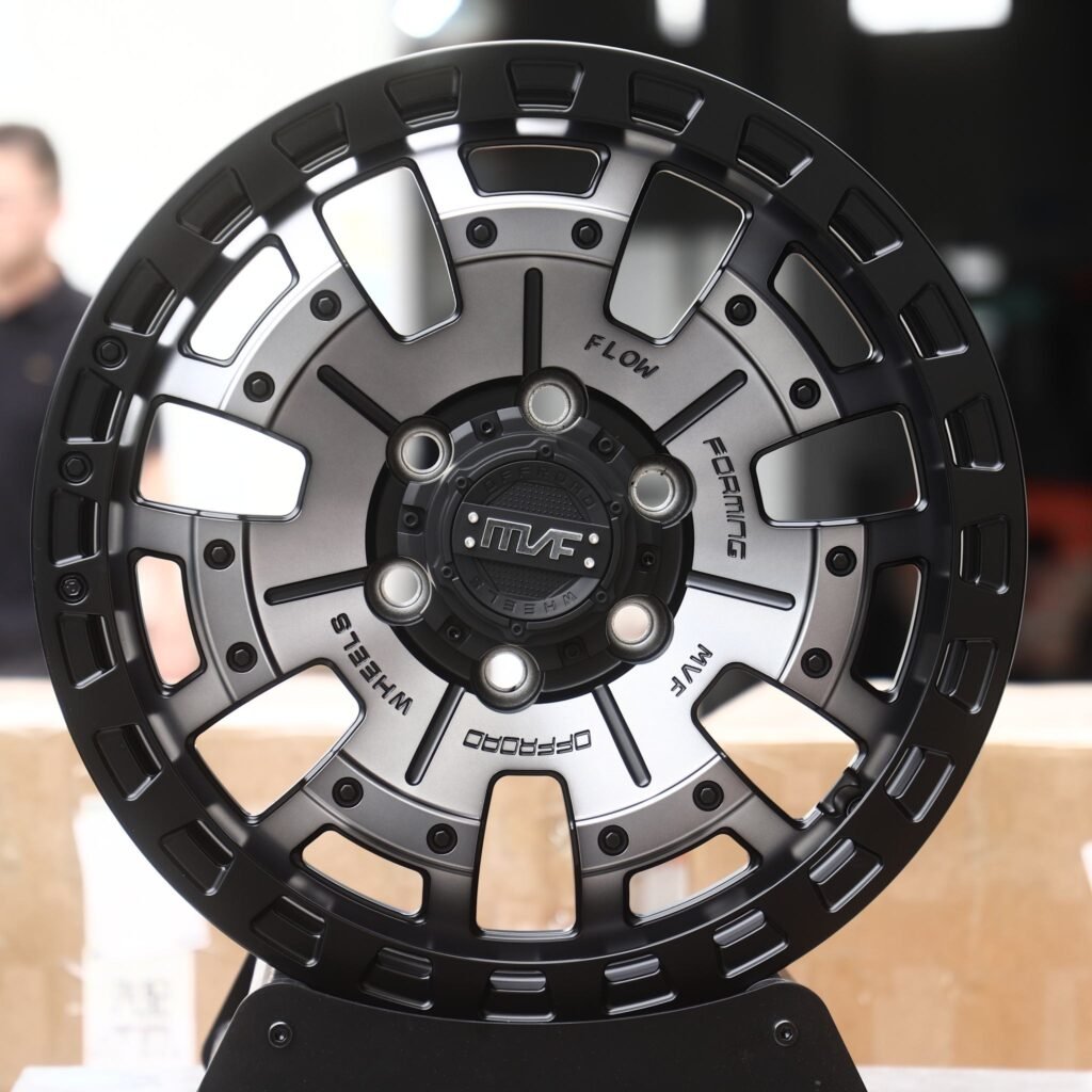 Ford Bronco wheels – Gunmetal / Black Windowed Disc (MVF-Style), front view