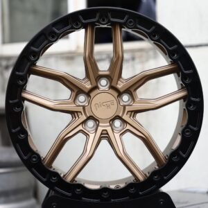 Niche-Style Bronze 5 Split-Spoke Beadlock Off-Road Forged Wheels – Jeep Wrangler JL / Gladiator Fitment (5-Lug)