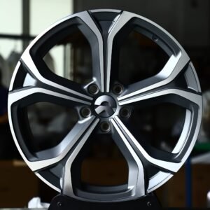 NIO OEM-Style Matte Gunmetal Machined 5-Spoke Forged Wheels – NIO ES6 / ET5 Fitment (5-Lug)