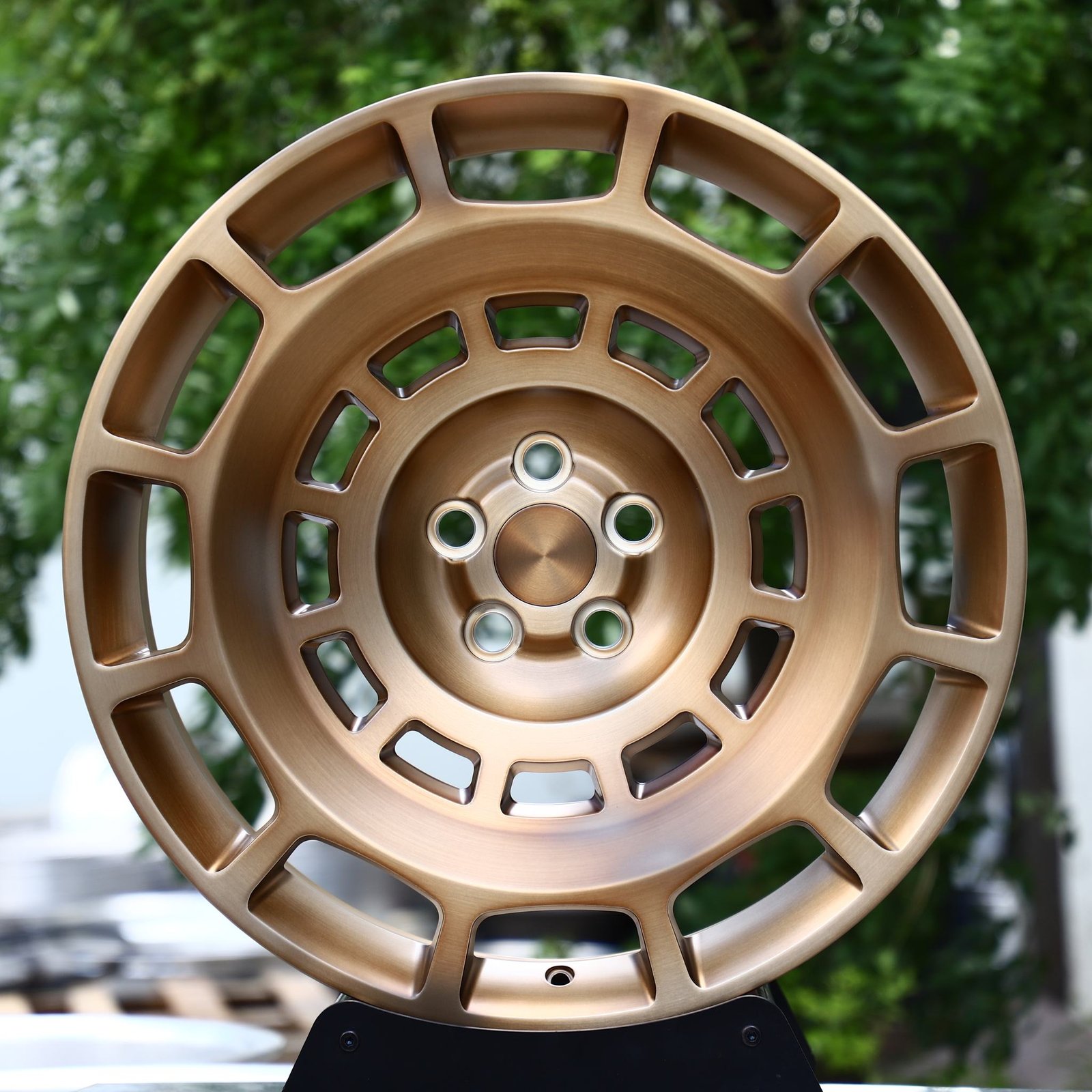 Nissan 370Z wheels – Bronze Windowed Disc, front view