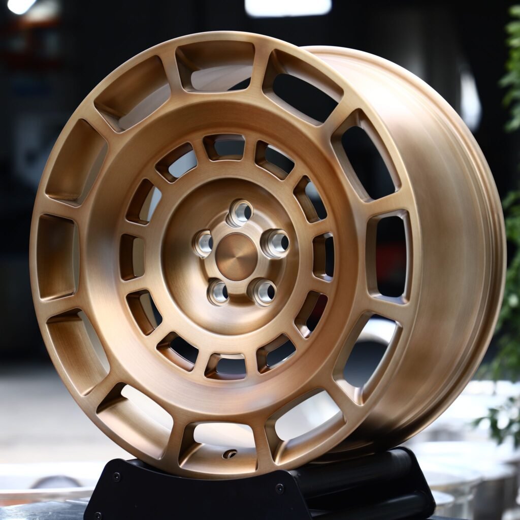 Nissan GT-R wheels – Bronze Windowed Disc, angled view