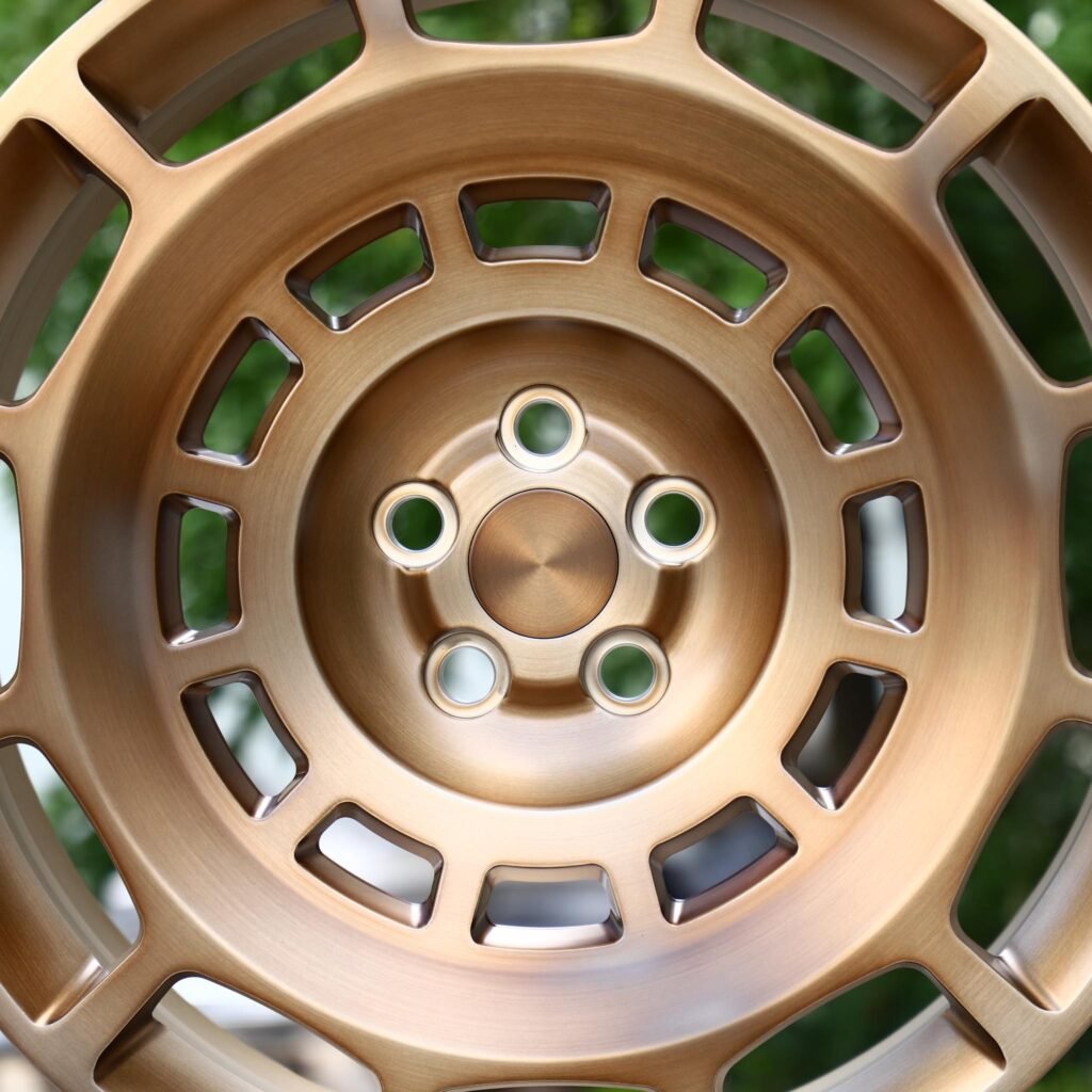 Tesla Model 3 wheels – Bronze Windowed Disc, lip and barrel detail