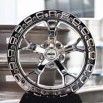 Nissan OEM-Style Chrome 5-Spoke Black Ring Beadlock Forged Wheels – Nissan GT-R / 370Z Fitment (5-Lug)