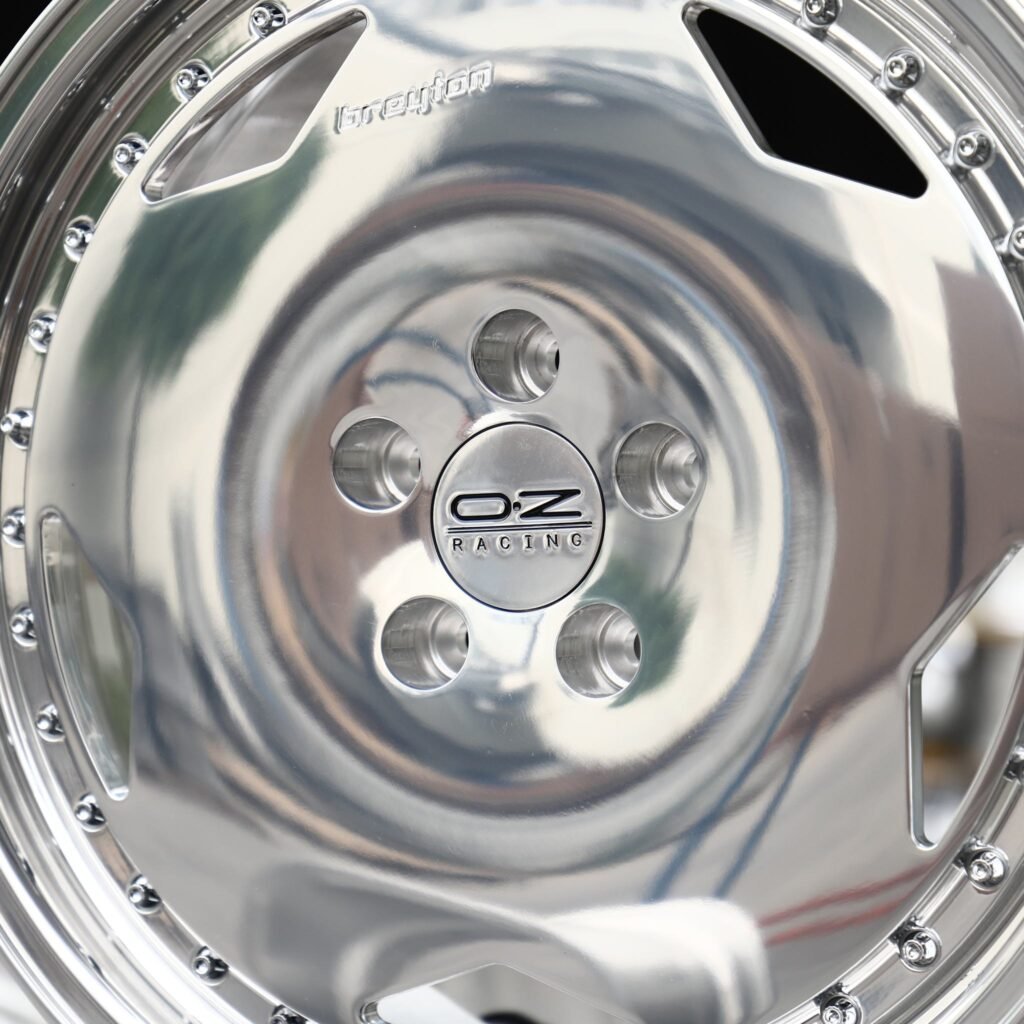 Subaru WRX wheels – Polished Turbofan Dish Riveted Lip (OZ Racing-Style), alternate view