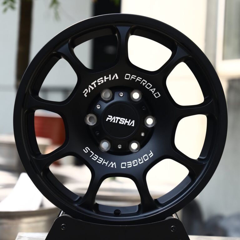 Toyota Hilux wheels – Matte Black 10-Spoke (Patsha-Style), front view
